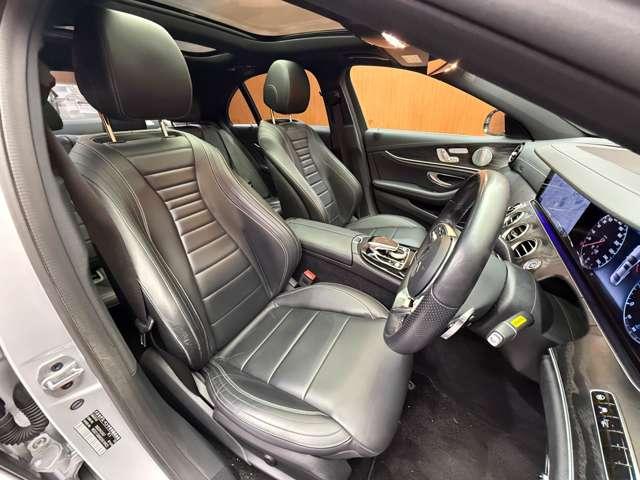 Ｅクラス Ｅ２２０ｄ　アバンギャルド　ＡＭＧライン　パノラマＳＲ　純正ナビ　３６０°カメラ　ＡＣＣ　ＢＳＭ　ＨＵＤ　黒革　シートヒーター　パワーシート　ＬＥＤヘッドライト　オートライト　Ｂｕｒｍｅｓｔｅｒ　電動リアゲート　アンビエントライト（6枚目）