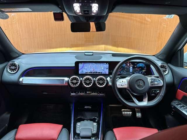 ＧＬＢ ＧＬＢ２００ｄ　４マチック　ＡＭＧライン　パノラマＳＲ　レザーエクスクルーシブＰＫＧ　アドバンスドＰＫＧ　赤黒革シート　ＡＣＣ　ナビ　ＴＶ　３６０°　Ｂｌｕｅｔｏｏｔｈ　ＨＵＤ　シートヒーター　電動リアゲート　ＬＥＤライト　ドラレコ　ＥＴＣ（4枚目）