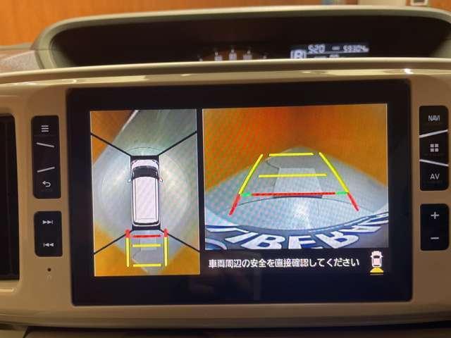 ムーヴキャンバス Ｇメイクアップ　ＳＡＩＩＩ　ナビ　ＴＶ　全方位カメラ　Ｂｌｕｅｔｏｏｔｈ接続　両側パワースライドドア　ＬＥＤヘッドライト　オートライト　プッシュスタート　オートハイビーム　スマートアシスト３　衝突軽減ブレーキ　車線逸脱警報ＥＴＣ（9枚目）