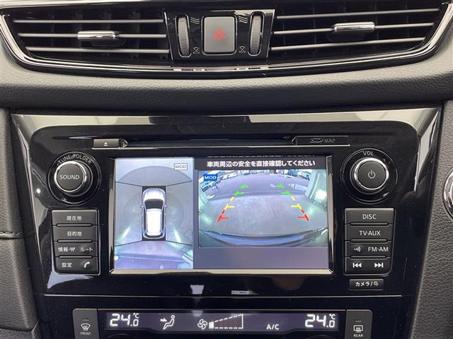 エクストレイル ２０Ｘｉ　メモリーナビ　ＣＤ　Ｂｌｕｅｔｏｏｔｈ　ＵＳＢ　フルセグＴＶ　バックカメラ　全方位カメラ　衝突軽減ブレーキ　前後コーナーセンサー　前方ドラレコ　パワーバックドア　パワーシート　全席シートヒーター（3枚目）