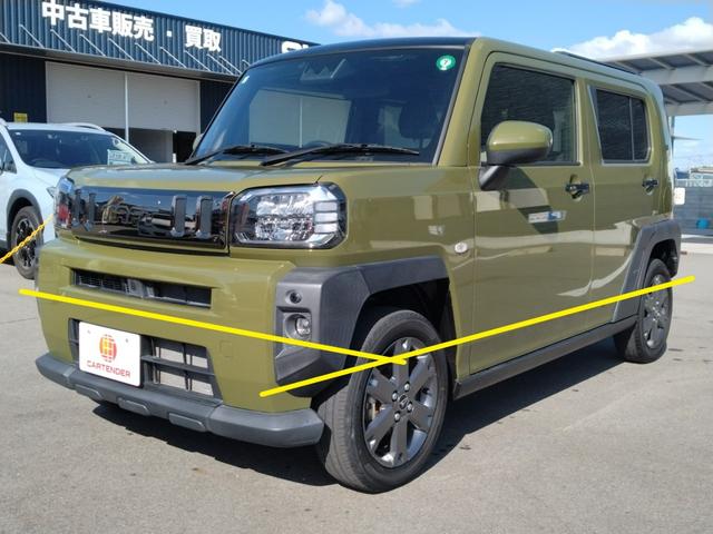 タフト Ｇターボ　１２ヵ月走行距離無制限ＣＡＲＴＥＮＤＥＲ保証　バックカメラ　ＥＴＣ　ディスプレイオーディオ　プッシュスタート　スマートキー　クルーズコントロール　シートヒーター　純正アルミホイール（4枚目）