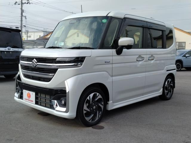 スペーシアカスタム ハイブリッドＸＳ　１２ヵ月走行距離無制限ＣＡＲＴＥＮＤＥＲ保証　全方位モニター付メモリーナビゲーション，スズキコネクト対応通信機装着車　デュアルセンサーブレーキサポートＩＩ　両側パワースライドドア　ＥＴＣ（8枚目）
