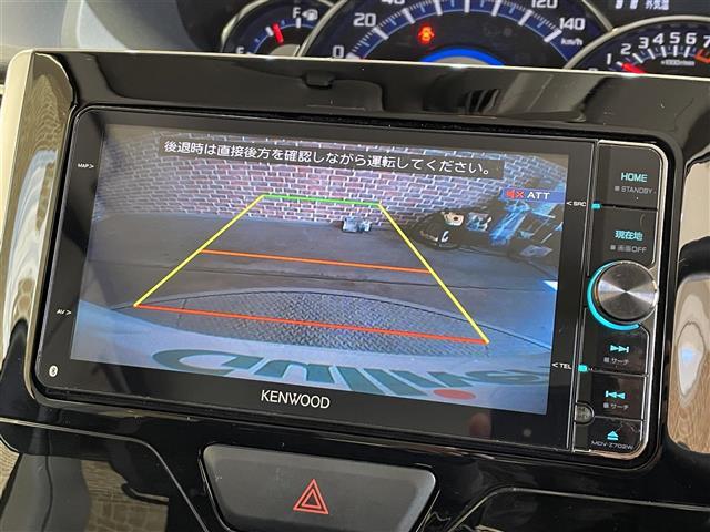 タント カスタムＸ　４ＷＤ　左側パワースライドドア　アイドリングストップ　ＫＥＮＷＯＯＤナビ　バックカメラ　フルセグＴＶ　オートエアコン　ロールサンシェード　オートライト　ＬＥＤヘッドライト　純正１４インチアルミホイール（8枚目）