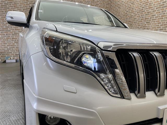 ランドクルーザープラド TX 4WD モデリスタフロントスポイラー ディーゼルターボ センターデフロック ダウンヒルアシスト 横滑り防止装置 MTモード付AT ストラーダナビ フルセグTV LEDヘッドランプ 純正アルミホイール(35枚目)