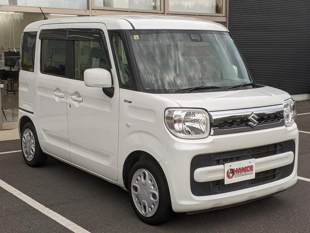 スペーシア ハイブリッドＸ　ナビ　バックカメラ　ＣＤ　ＤＶＤ　アイドリングストップ　衝突軽減ブレーキ　横滑り防止　レーンアシスト　両側パワスラ　コーナーセンサー　シートヒーター　電動格納ミラー　オートライト　プッシュスタート（4枚目）