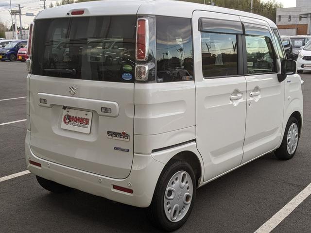 スペーシア ハイブリッドＸ　ナビ　バックカメラ　ＣＤ　ＤＶＤ　アイドリングストップ　衝突軽減ブレーキ　横滑り防止　レーンアシスト　両側パワスラ　コーナーセンサー　シートヒーター　電動格納ミラー　オートライト　プッシュスタート（6枚目）