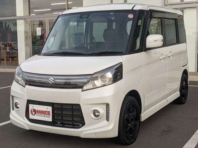 スペーシアカスタム XSリミテッド 社外ナビ CD Bluetooth ワンセグTV Bカメラ 前ドラレコ 両側パワースライドドア シートヒーター 衝突被害軽減ブレーキ オートライト HIDヘッドライト 社外15インチAW(3枚目)