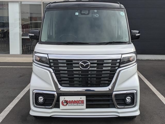 フレアワゴンカスタムスタイル ハイブリッドＸＳ　両側パワースライドドア　メモリーナビ　フルセグＴＶ　ＣＤ　ＤＶＤ　ｂｌｕｅｔｏｏｔｈ　衝突軽減ブレーキ　ＬＥＤヘッドライト　フォグランプ　純正１５インチアルミホイール（4枚目）