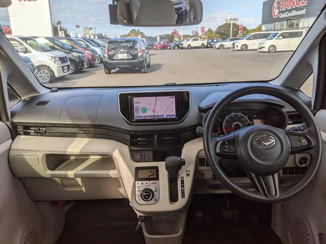 ムーヴ Ｘ　社外ナビ　フルセグＴＶ　Ｂｌｕｅｔｏｏｔｈ　ＣＤ　ＤＶＤ　アイドリングストップ　前後ドラレコ　電動格納ミラー　スマートキー　オートライト　フォグランプ　スマートキー（11枚目）