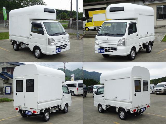 移動販売車　キッチンカー　ケータリングカー　ベース車　ベース車　左・販売窓口　後ろ・出入口ドア　バンク部収納あり　クッションフロア　カスタムベース車　４ナンバー(20枚目)