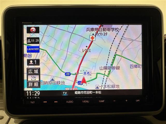 スペーシア ハイブリッドＸ　純正ＳＤナビ（ＣＤ／ＤＶＤ／ＳＤ／フルセグ／Ｂｌｕｅｔｏｏｔｈ）　両側パワースライドドア　コーナーセンサー　ドライブレコーダー　エンジンスターター　アイドリングストップ　純正１４インチアルミホイール（4枚目）
