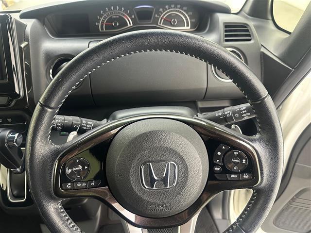 N-BOXカスタム G・Lターボホンダセンシング 社外SDナビバックカメラETC両側パワースライドLEDヘッドライトオートライトフォグランプホンダセンシング衝突軽減ブレーキ追従クルーズコントロール純正15インチアルミホイール純正フロアマット(35枚目)