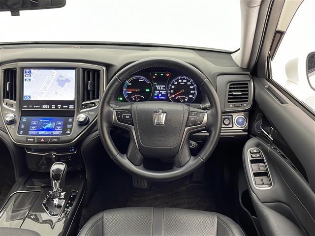 クラウンハイブリッド アスリートS 禁煙車 純正8型ナビTV バックカメラ 黒本革シート 前席シートヒーター パワーシート エアシート クルーズコントロール パワーチルトステアリング 純正ビルトインETC オートエアコン スマートキー(10枚目)