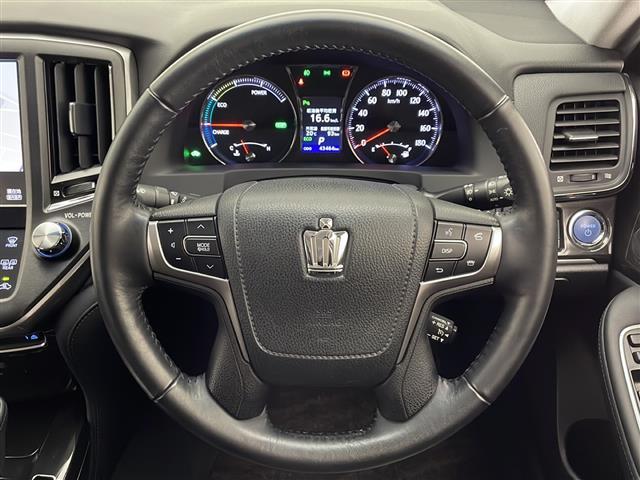 クラウンハイブリッド アスリートS 禁煙車 純正8型ナビTV バックカメラ 黒本革シート 前席シートヒーター パワーシート エアシート クルーズコントロール パワーチルトステアリング 純正ビルトインETC オートエアコン スマートキー(11枚目)