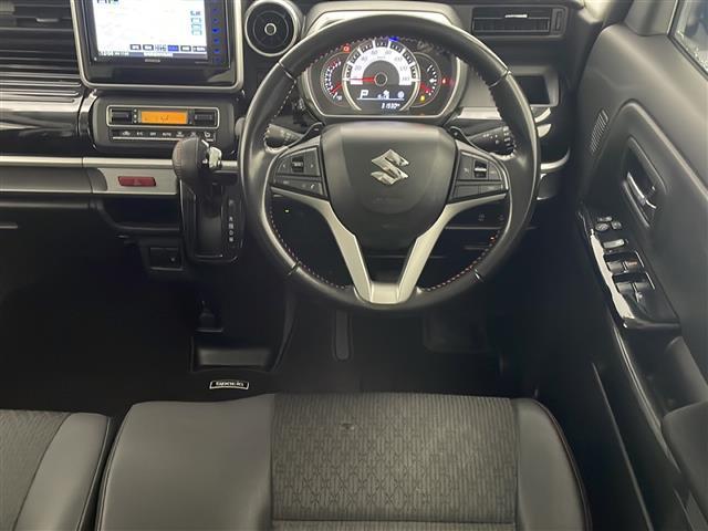 スペーシアカスタム ハイブリッドXSターボ 社外ナビ 両側パワースライドドア クルーズコントロール 衝突軽減ブレーキ 横滑り防止装置 車線逸脱警報 電動格納ミラー ステアリングスイッチ コーナーセンサー ハーフレザー シートヒーター(13枚目)