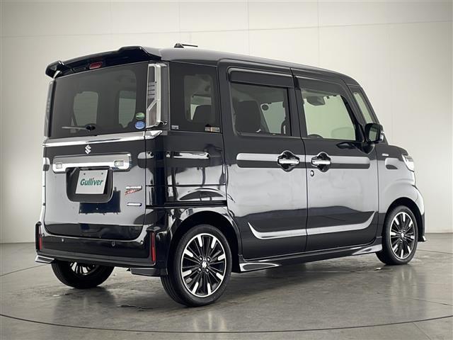 スペーシアカスタム ハイブリッドXSターボ 社外ナビ 両側パワースライドドア クルーズコントロール 衝突軽減ブレーキ 横滑り防止装置 車線逸脱警報 電動格納ミラー ステアリングスイッチ コーナーセンサー ハーフレザー シートヒーター(38枚目)