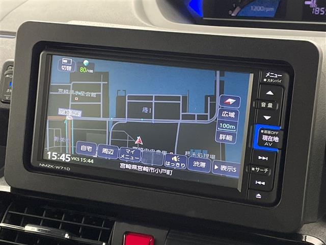 タント カスタムRS 純正ナビ フルセグTV CD/DVD クルーズコントロ バックカメラ コーナセンサー 両側パワースライドドア LEDヘッドライト ドライブレコーダー ハーフレザーシート D/N席シートヒーター(3枚目)