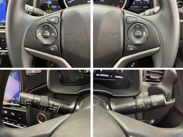 フィットハイブリッド Ｆコンフォートエディション　禁煙車　純正８型ナビ　ＣＤ　ＤＶＤ　ＢＴオーディオ　ＵＳＢ　フルセグＴＶ　バックカメラ　ＬＫＡ　衝突軽減ブレーキシステム　先行車発進お知らせ　標識認識機能　レーダークルーズコントロール　ＥＴＣ（14枚目）