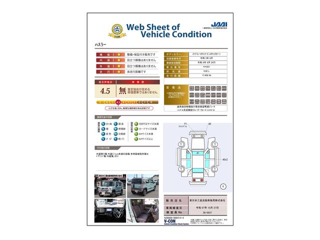 車両状態評価書