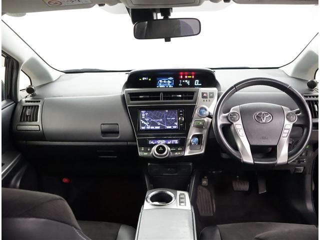 プリウスα Ｇ　ＴＳＳ　Ｂモニタ　電動シート　盗難防止装置　エアバッグ　ＡＢＳ　地デジＴＶ　オートクルーズコントロール　ＥＴＣ付　Ｗエアバック　ＴＶナビ　ＤＶＤ再生機能　キーフリーキー　フルオートエアコン　ＡＷ（5枚目）