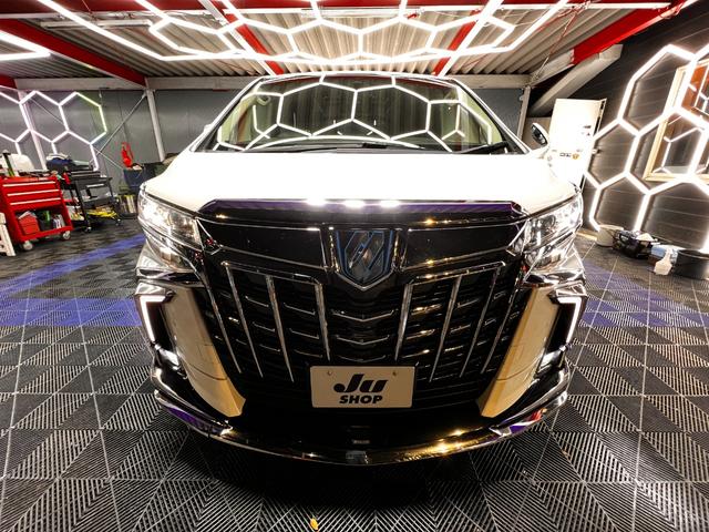 アルファードハイブリッド SR Cパッケージ モデリスタエアロ モデリスタAW 車高調 サンル-フ 後席モニタ- アルパインSDナビ デジタルインナーミラー 黒革シート レ-ダ-クルコン 後席シ-トヒ-タ- 両側電動スライドドア 電動リアゲート(3枚目)