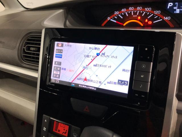 タント ＸリミテッドＳＡＩＩＩ　走行４４０５５キロ／ナビ／パノラマ　１年保証距離無制限　走行４４０５５キロ　フルセグナビ　パノラマモニター　ブルートゥース　純正マット　ＬＥＤヘッドランプ　アイドリングストップ　両側電動スライドドア　オート格納式ドアミラー　キーフリー（48枚目）