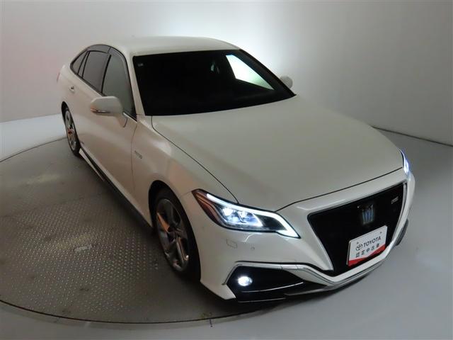 クラウンハイブリッド RSアドバンス レザーシート フルエアロ 社外マフラー 純正ナビ パノラマビューモニター 純正アルミホイール LEDヘッドライト ドライブレコーダー付き!!(9枚目)