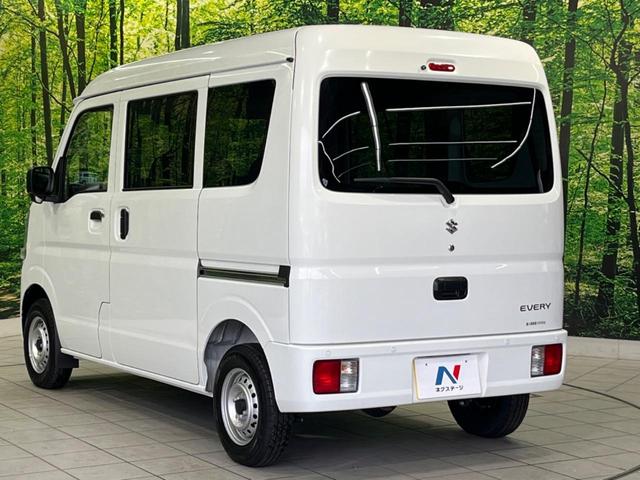 エブリイ ＰＡ　両側スライド　セーフティサポート　禁煙車　クリアランスソナー　オートライト　ダイヤル式エアコン　プライバシーガラス　横滑り防止装置　衝突安全ボディー　ＡＢＳ　パワーステアリング（25枚目）
