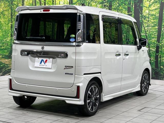 スペーシアカスタム ハイブリッドXS 両側電動スライド SDナビ デュアルセンサーブレーキサポート 禁煙車 ハーフレザーシート シートヒーター ドラレコ スマートキー LEDヘッド オートライト オートエアコン 純正15インチAW(17枚目)
