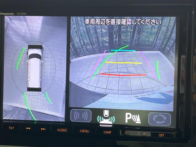 スペーシアカスタム ハイブリッドXSターボ 両側電動スライド 純正ナビ 全周囲カメラ デュアルセンサーブレーキサポート 禁煙車 ETC クルコン ハーフレザーシート シートヒーター スマートキー LEDヘッド オートライト オートエアコン(5枚目)