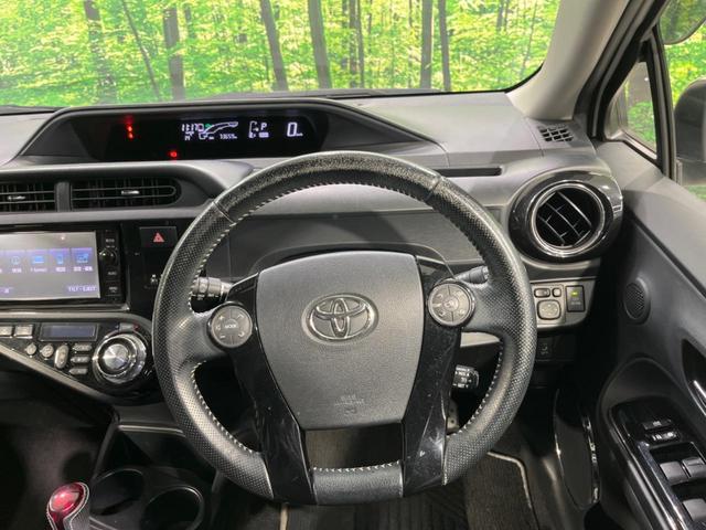 アクア G G’s 純正ナビ バックカメラ 禁煙車 クルコン ETC ハーフレザーシート シートヒーター ドラレコ スマートキー LEDヘッド オートライト オートエアコン 純正17インチAW フルセグTV(11枚目)