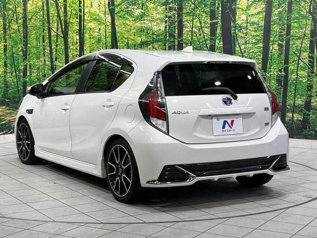 アクア G G’s 純正ナビ バックカメラ 禁煙車 クルコン ETC ハーフレザーシート シートヒーター ドラレコ スマートキー LEDヘッド オートライト オートエアコン 純正17インチAW フルセグTV(23枚目)