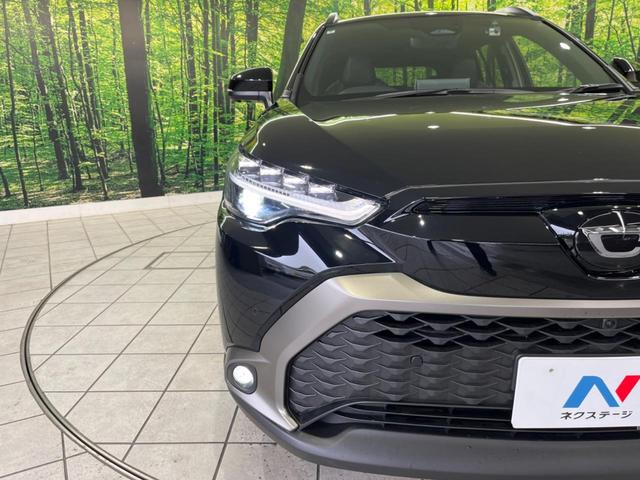 カローラクロス ハイブリッド Z ガラスルーフ 純正10型ナビ 全周囲カメラ セーフティセンス 禁煙車 電動リアゲート ハーフレザーシート パワーシート シートヒーター ドラレコ スマートキー LEDヘッド ルーフレール ETC2.0(34枚目)