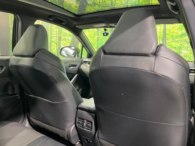 カローラクロス ハイブリッド Z ガラスルーフ 純正10型ナビ 全周囲カメラ セーフティセンス 禁煙車 電動リアゲート ハーフレザーシート パワーシート シートヒーター ドラレコ スマートキー LEDヘッド ルーフレール ETC2.0(45枚目)