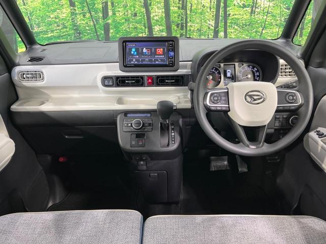 ムーヴキャンバス ストライプスＧターボ　純正ナビ　両側電動ドア　全周囲カメラ　スマートアシスト　レーダークルーズ　禁煙車　ＥＴＣ　ドラレコ　コーナーセンサー　スマートキー　シートヒーター　ＬＥＤヘッド　オートハイビーム　オートライト（2枚目）