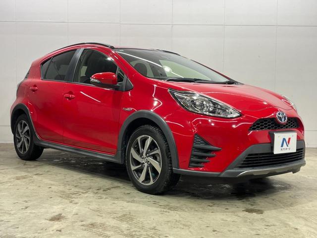 アクア クロスオーバー 純正SDナビ バックカメラ 衝突被害軽減システム ハーフレザーシート スマートキー LEDヘッド ビルトインETC 純正16インチアルミ オートライト オートエアコン Bluetooth CD(48枚目)