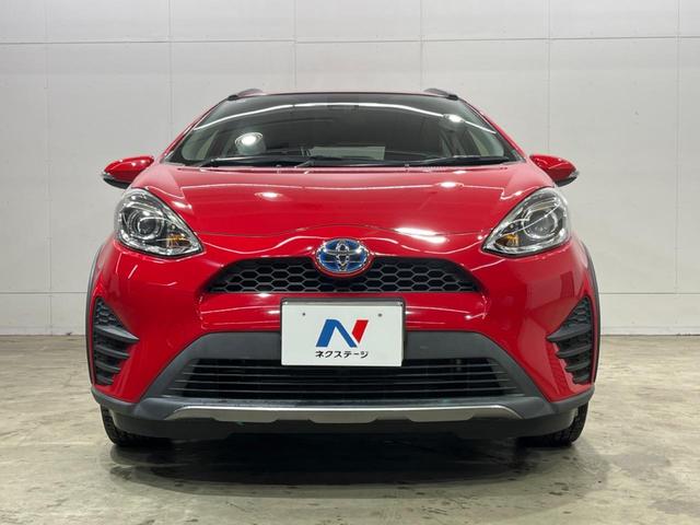 アクア クロスオーバー 純正SDナビ バックカメラ 衝突被害軽減システム ハーフレザーシート スマートキー LEDヘッド ビルトインETC 純正16インチアルミ オートライト オートエアコン Bluetooth CD(53枚目)