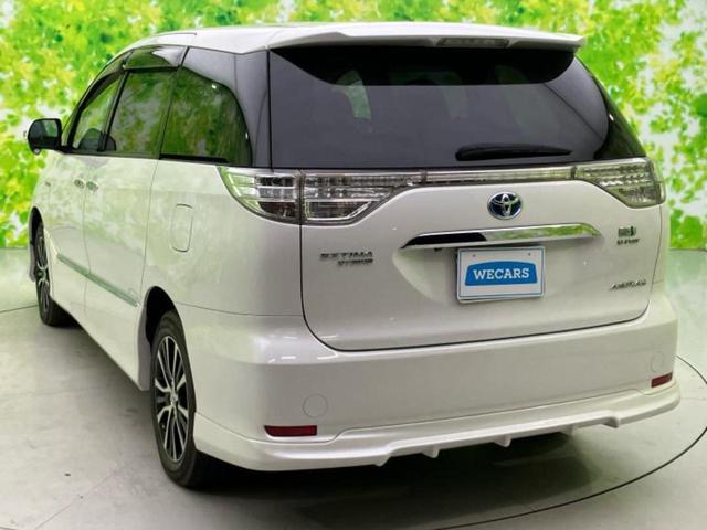 エスティマハイブリッド 4WDアエラスプレミアムエディション 新品タイヤ/エアロ/社外 SDナビ/両側電動スライドドア/パーキングアシスト バックガイド/Bluetooth接続/ETC/EBD付ABS/横滑り防止装置/アイドリングストップ フルエアロ 電動シート(3枚目)