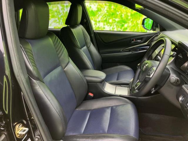 ハリアー 4WDプログレスメタルレザーPスタイルブルーイッシュ 新品タイヤ/JBL/保証書/純正 9インチ SDナビ/衝突安全装置/シートヒーター/車線逸脱防止支援システム/シート 合皮/パーキングアシスト バックガイド/電動バックドア 衝突被害軽減システム(5枚目)