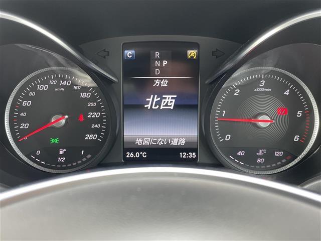 Ｃクラスステーションワゴン Ｃ２２０ｄ　ステーションワゴンローレウスエディション　パノラマサンルーフ　純正ナビ　バックカメラ　黒レザーシート　シートヒーター　ＥＴＣ　アダプティブクルーズコントロール　ブラインドスポットモニター　レーンキープアシスト　パドルシフト　スマートキー（9枚目）