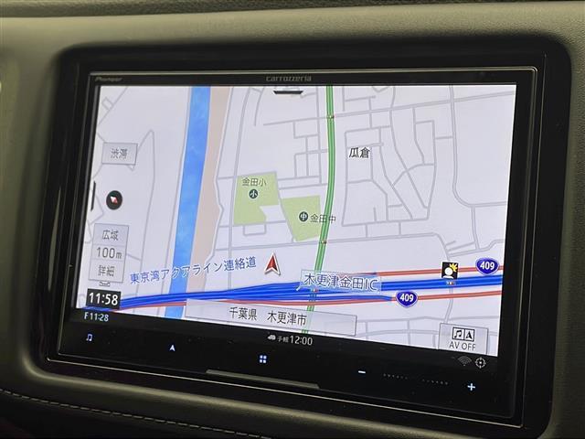 ヴェゼル ハイブリッド 社外ナビ フルセグTV バックカメラ 衝突被害軽減ブレーキ レーンキープアシスト レーダークルーズコントロール 先行車先行お知らせ パワーシート&シートヒーター LEDヘッドラ(9枚目)