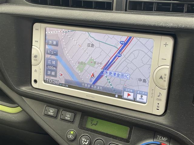 アクア S 純正ナビCD/BT ETC 電動格納ミラー LEDヘッドライト フォグランプ フロアマット バックカメラ ドアバイザー(4枚目)