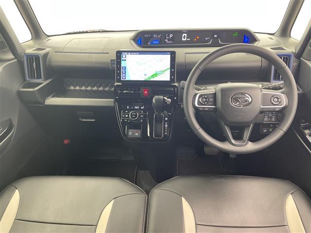 タント カスタムＲＳスタイルセレクション　純正ナビ（ＴＶ／ＣＤ／ＤＶＤ／ＢＴ）　電動パーキング　ブレーキホールド　革ハンドル　ハンドルスイッチ　前席シート　ビルトインＥＴＣ　衝突軽減　クルーズコントロール　電動格納ウィンカーミラー（2枚目）