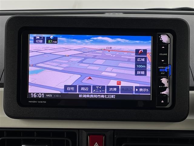 ムーヴキャンバス ストライプスG 純正メモリナビ 両側パワースライド LEDヘッドライト 衝突被害軽減ブレーキ バックモニター フルセグTV Bluetooth スマートキー シートヒーター コーナーセンサー レーンキープ DVD(6枚目)