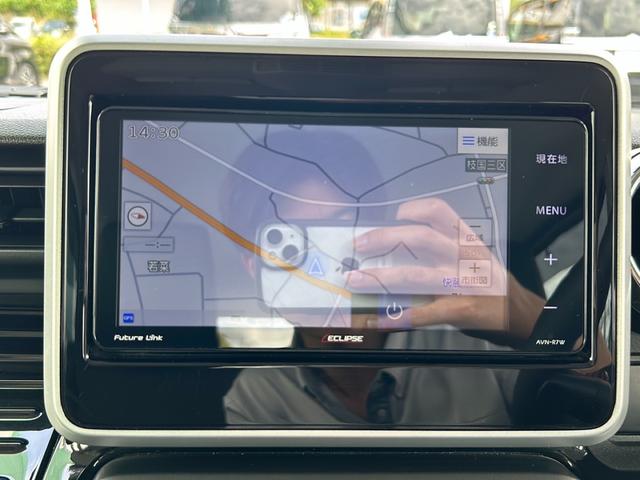 スペーシアカスタム ハイブリッドＸＳ　社外ＳＤナビ　フルセグＴＶ　ＣＤ　Ｂｌｕｅｔｏｏｔｈ　バックカメラ　ドライブレコーダー　ＥＴＣ　デュアルセンサーブレーキサポート　両側パワースライドドア　コーナーセンサー　シートヒーター（4枚目）