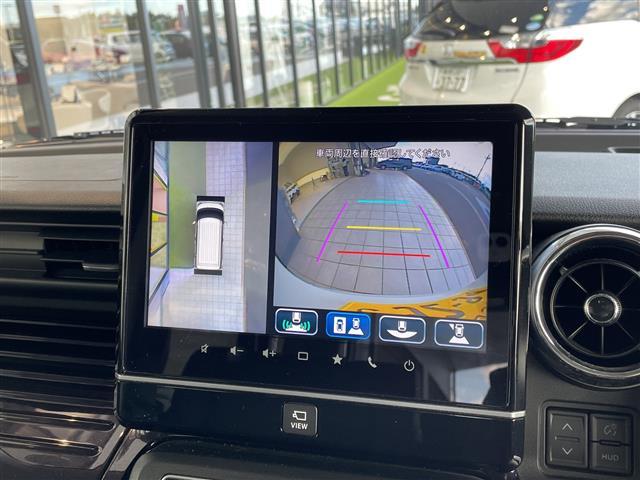 スペーシアカスタム ハイブリッドXS スズキサポート 純正10型ディズプレイオーディオナビ 全方位カメラ 両側パワースライドドア ハーフレザーシート レーダークルーズコントロール シートヒーター バックカメラ ヘッドアップディスプレイ(4枚目)