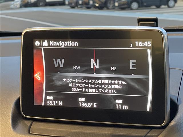 デミオ ＸＤツーリング　セーフティパッケージ　純正ナビ　バックカメラ　純正ＡＷ　ブラインドスポット　ＬＥＤヘッド　パドルシフト　レーンキープ　オートハイビーム　ドラレコ　衝突軽減　フルセグＴＶ　ＣＤ　ＤＶＤ　ＢＴ　スマートキ（3枚目）