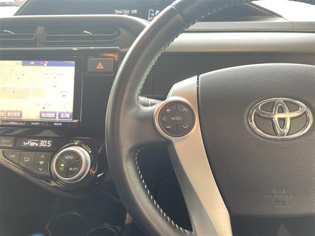 アクア Ｘ－アーバン　純正９型ナビ　フルセグ　Ｂｌｕｅｔｏｏｔｈ　バックカメラ　ステアリングスイッチ　ドアバイザー　スマートキー　プッシュスタート　電動格納ミラー（22枚目）