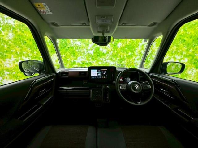 スペーシアカスタム ハイブリッドXSターボ 保証書/純正 9インチ メモリーナビ/セーフティサポート(スズキ)/両側電動スライドドア/シートヒーター 前席/全方位モニター/車線逸脱防止支援システム/シート ハーフレザー ターボ 全周囲カメラ(4枚目)