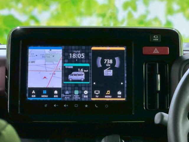 スペーシアカスタム ハイブリッドXSターボ 保証書/純正 9インチ メモリーナビ/セーフティサポート(スズキ)/両側電動スライドドア/シートヒーター 前席/全方位モニター/車線逸脱防止支援システム/シート ハーフレザー ターボ 全周囲カメラ(9枚目)